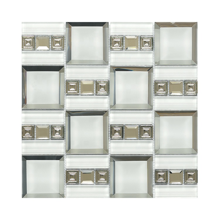 Wholesale Bathroom Wall Decorative Glossy Backsplash Mirror Glass Mosaic Tile