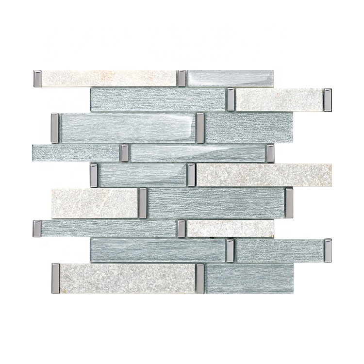 China Wholesale 300X300Mm Kitchen Wall Glass Mosaic Tile Backsplash