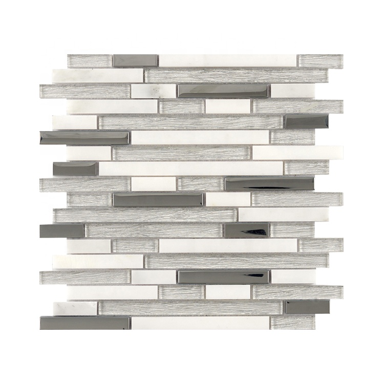 Home Decorative Waterproof Marble Glass Mosaic Tiles Kitchen Bathroom Wall Tiles