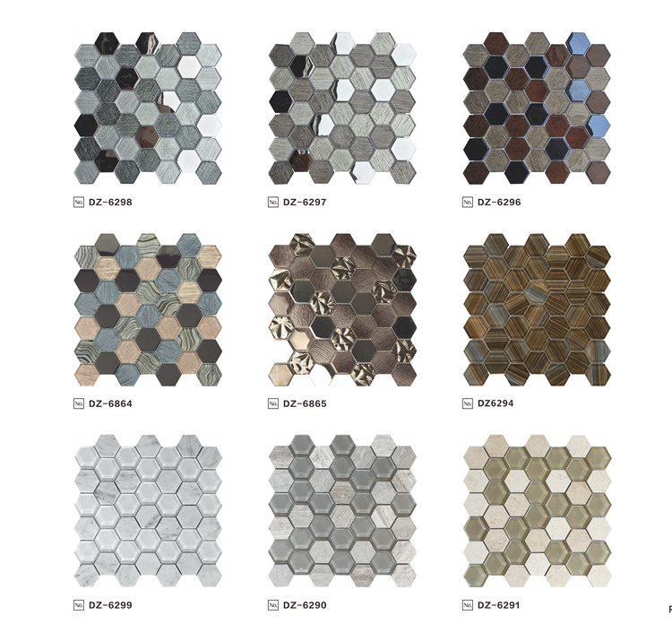 Best Selling Black Brown Diamond Shape Backsplash Glass Mosaic Tiles