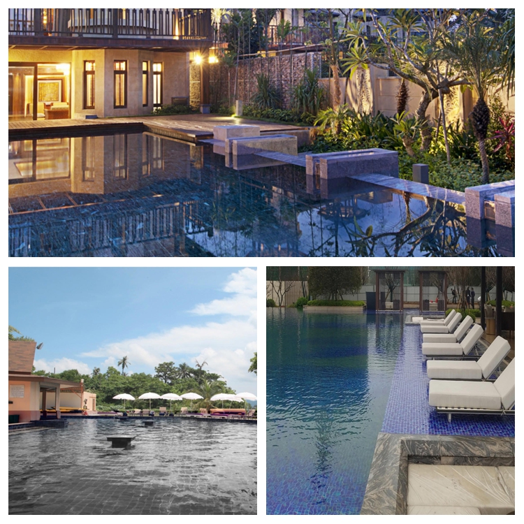 Discount Wholesale Light blue pool tiles