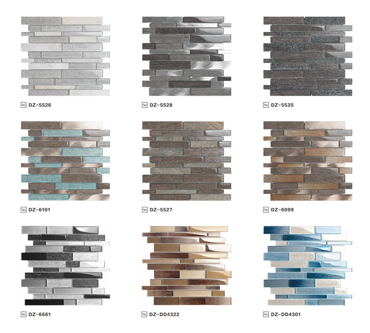Modern Room Canada Black and White Glass Mosaic