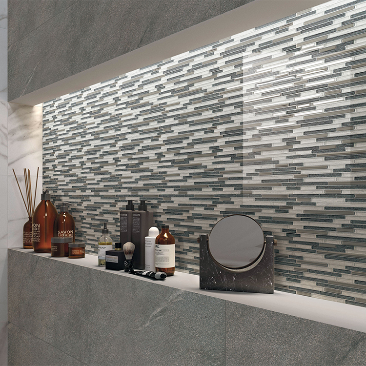 Luxury Wall Decoration 3D Cube Beveled Glass Mirror Tile Bathroom