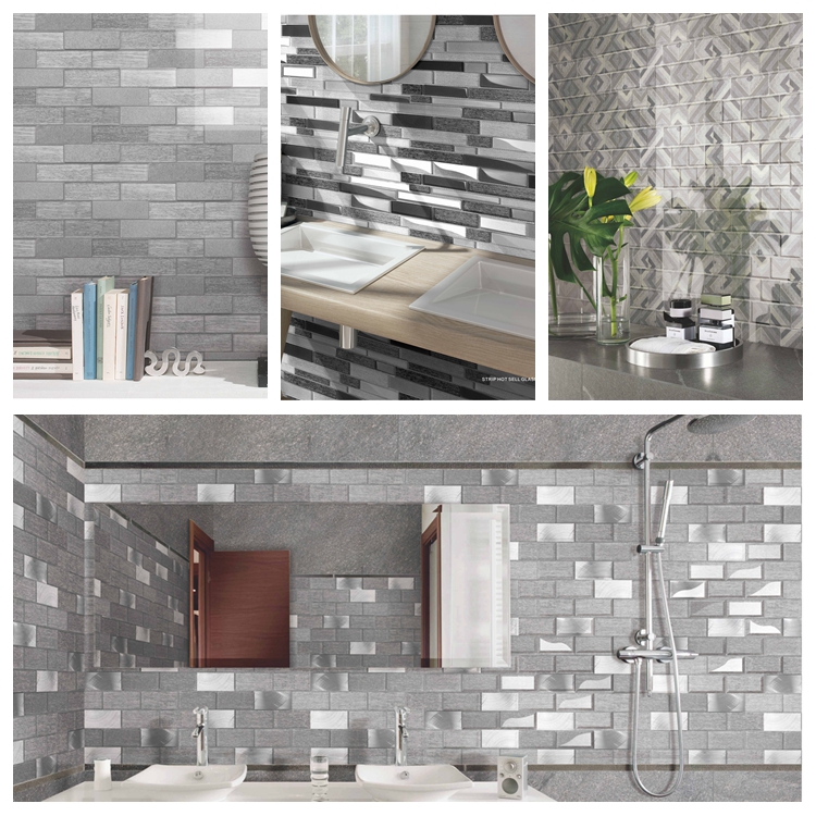Best Selling Black Brown Diamond Shape Backsplash Glass Mosaic Tiles
