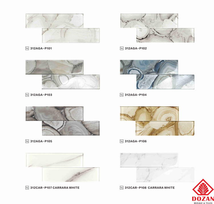 Cheap Price Top Selling Factory TV Wall Glass Tile Mosaic