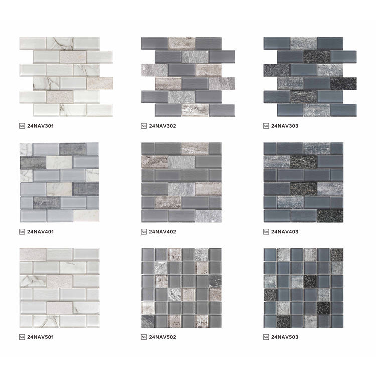 Recommend The Latest square kitchen grey white backsplash mosaic
