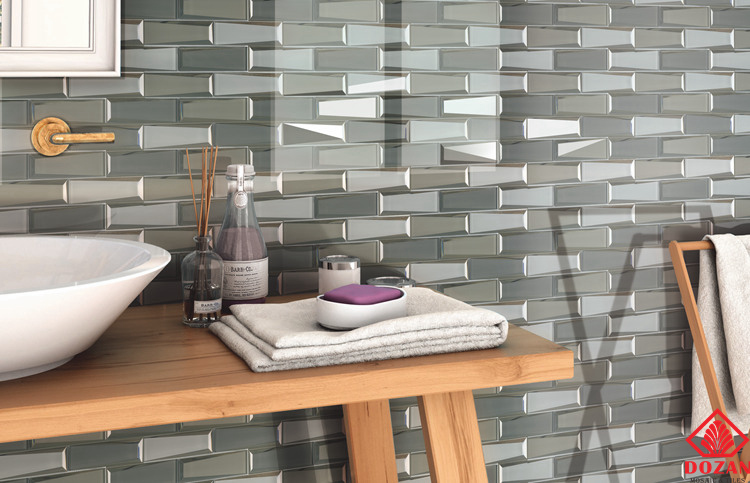 3d glass mosaic tiles Brick Look Factory Direct Sale mixed colour glass tile mosaic