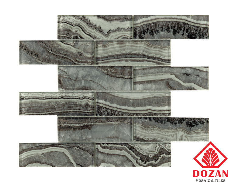 China Suppliers 12"x12" Black Danube Backsplash Mosaic