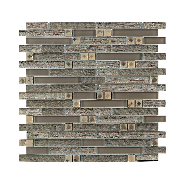 Wholesale 300x300mm Graphic Design Crystal Square Tiles Glass Mosaic For Wall Decoration