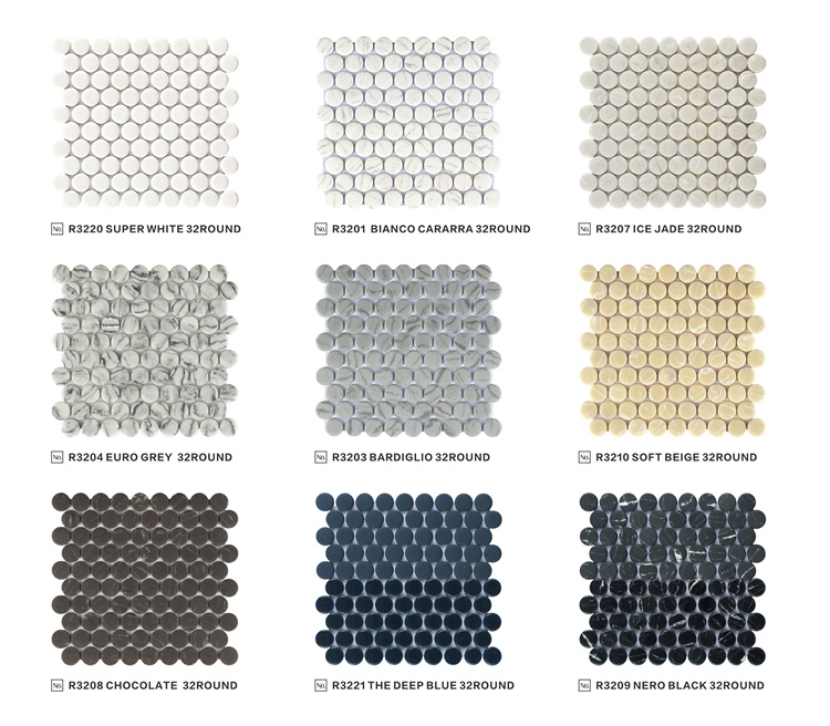 Pebbles porcelain mosaic