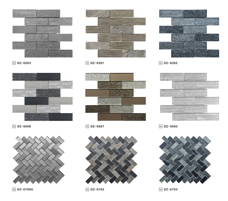 Premium Quality Black Green Arrow shape Stone Marble Mosaic Tiles
