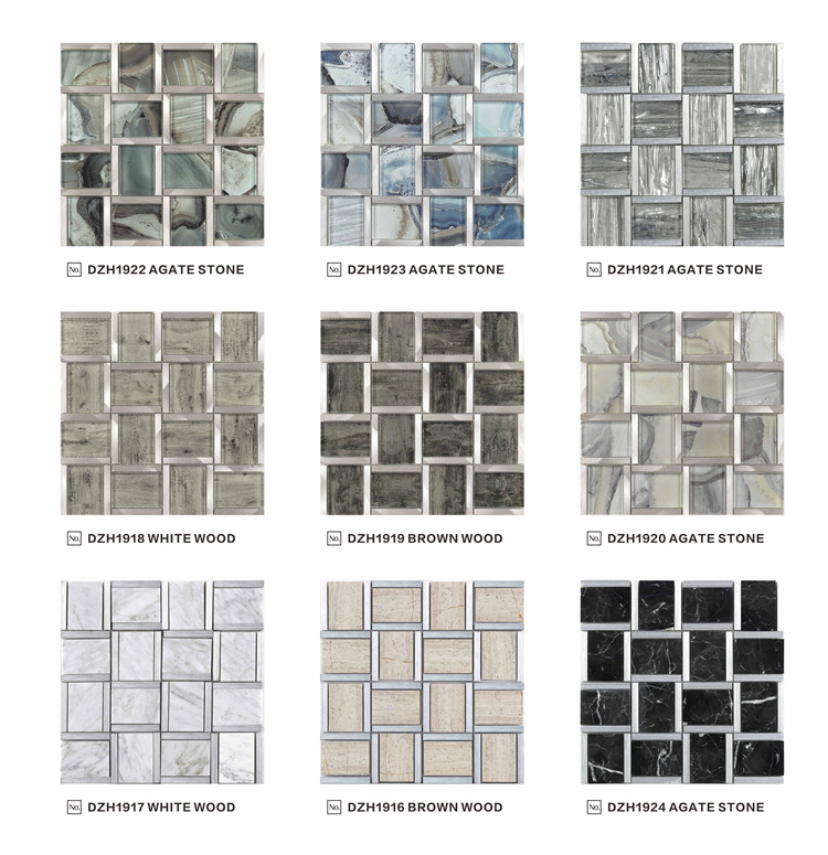 China Suppliers Shopping Malls High standar Popular Stone Glass Tile Mosaic