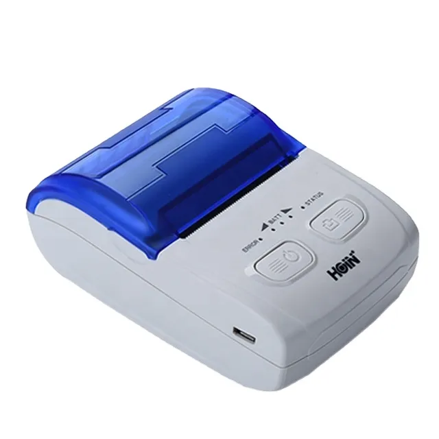 HOIN - Impresora térmica POS de 58 mm Impresora móvil USB + Bluetooth  Código de barras portátil