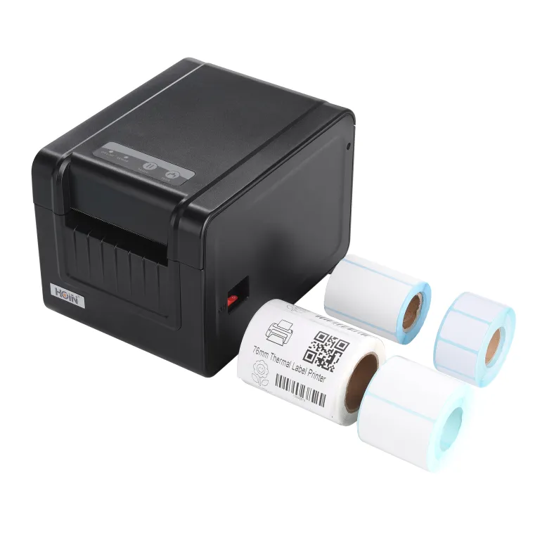 HOIN - Imprimante thermique d'autocollant d'étiquette de 58 mm Imprimante  thermique de reçu portable de