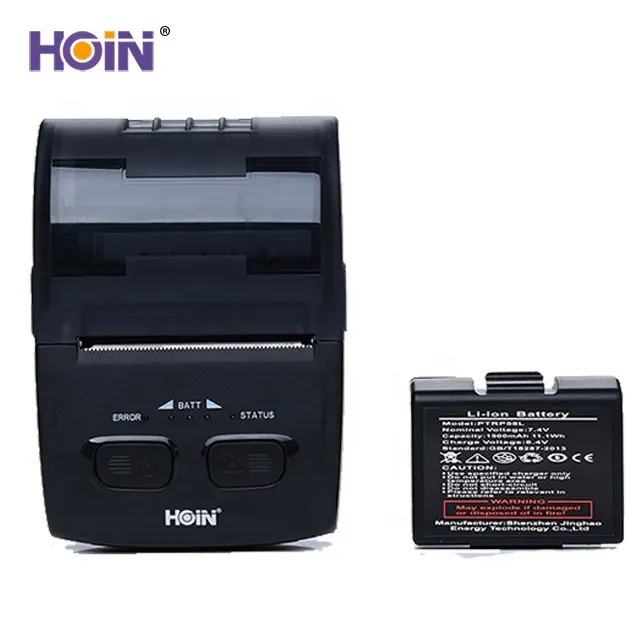 HOIN - 58 mm portátil Android USB WIFI precio barato Mini pequeña impresora  de imagen de código