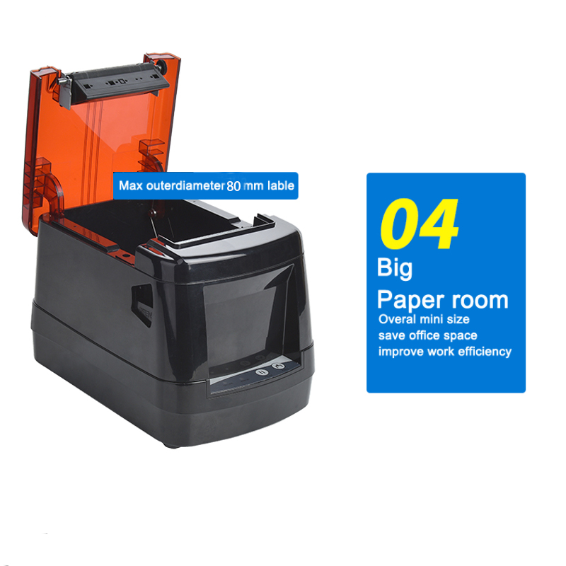 HOIN POS Barcode 2D Label Thermal Printer 3 Inch 80mm Free Driver