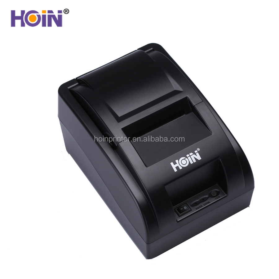 HOIN HOIN Receipt Thermal Printer 58MM Bluetoot+usb H58 with Full black color Desktop Thermal