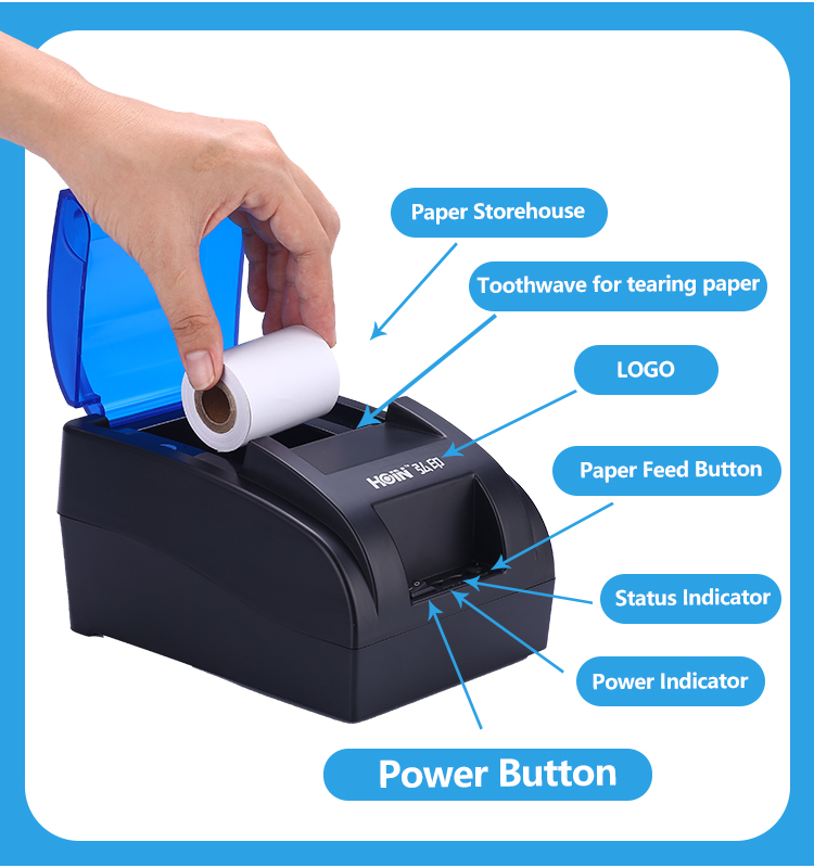 HOIN Big Promotion HOPH58 POS 58mm thermal printer Free Driver/SDK