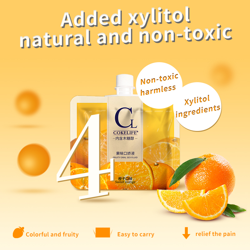 Factory price Smooth edible lubricant fruit flavor portable package Suck oral sex lubes for ladies