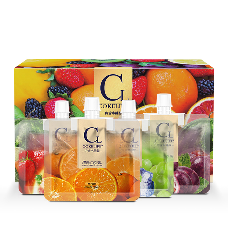 Factory price Smooth edible lubricant fruit flavor portable package Suck oral sex lubes for ladies