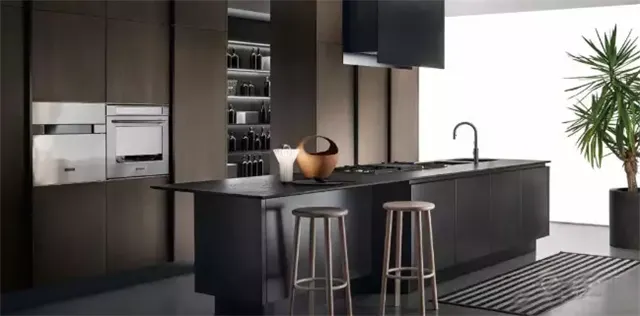 High level gray, black and brown with advanced texture-- countertop needs this style