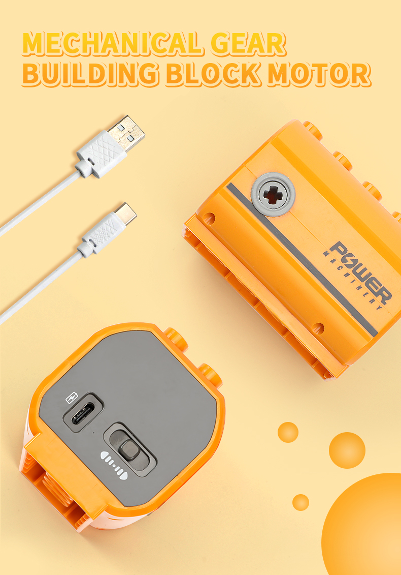 FEELO FEELO Building Blocks Electric Motor Mechanical Gear Building