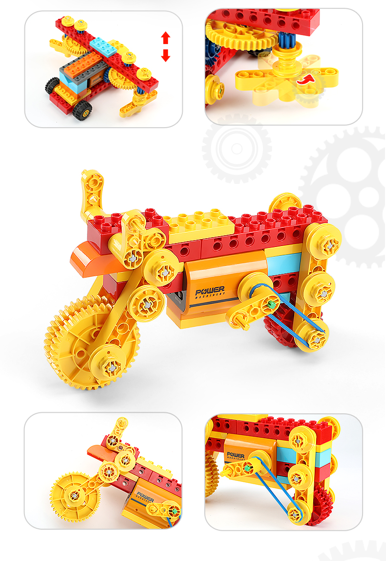 FEELO FEELO Building Blocks Electric Motor Mechanical Gear Building