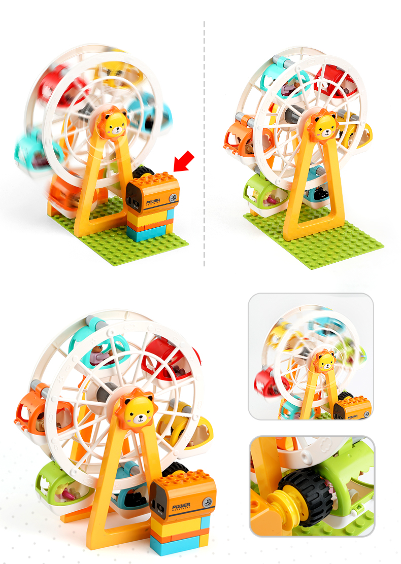 FEELO FEELO Building Blocks Electric Motor Mechanical Gear Building