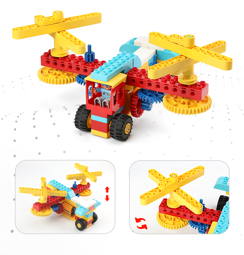 FEELO FEELO Building Blocks Electric Motor Mechanical Gear Building