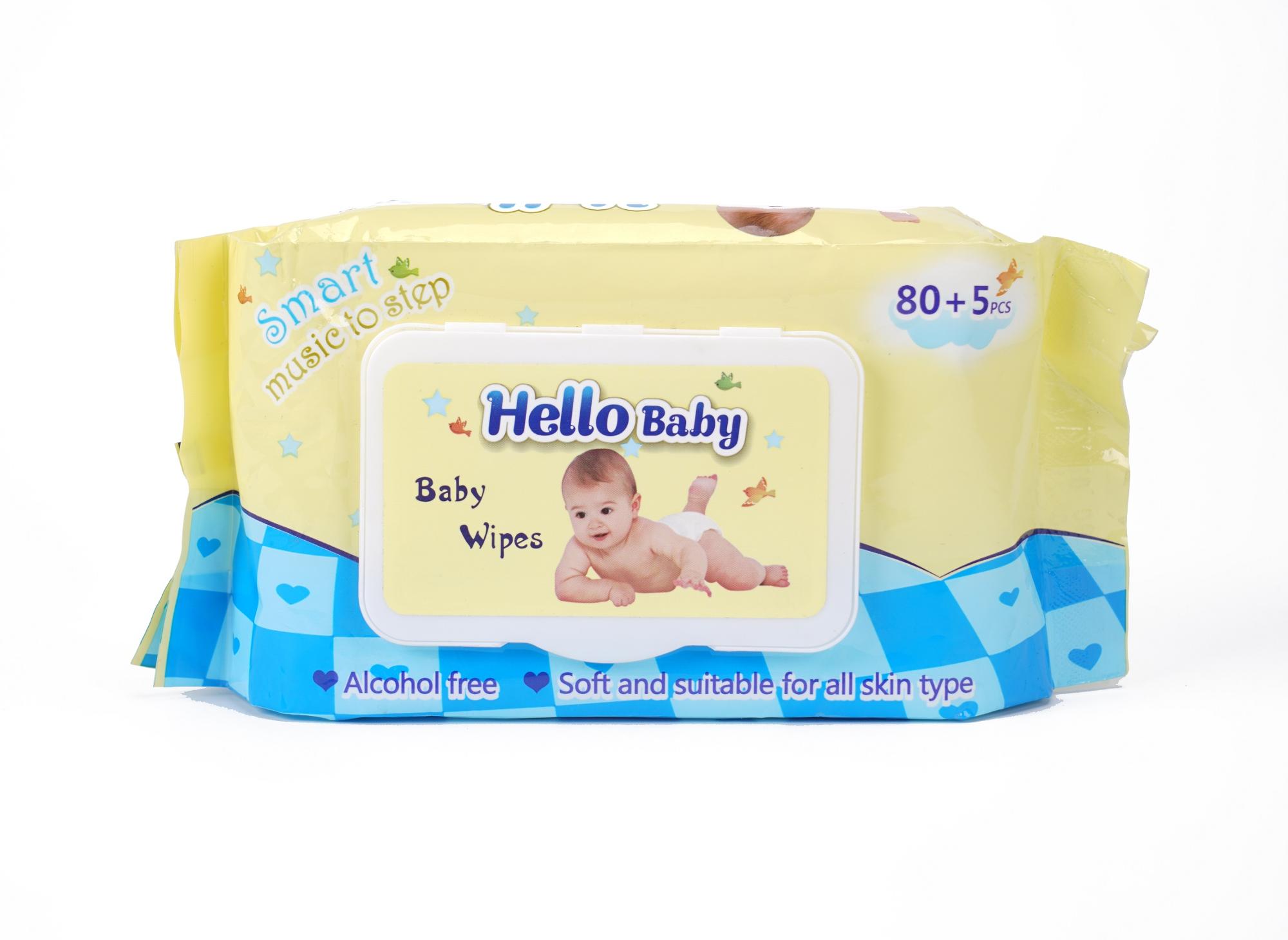 100 % improved natural water Baby Wet Wipes HELLO! Blue for Him, Pink for Her