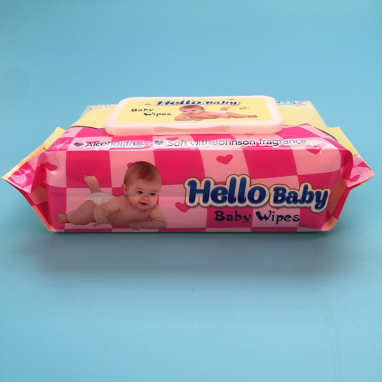 100 % improved natural water Baby Wet Wipes HELLO! Blue for Him, Pink for Her