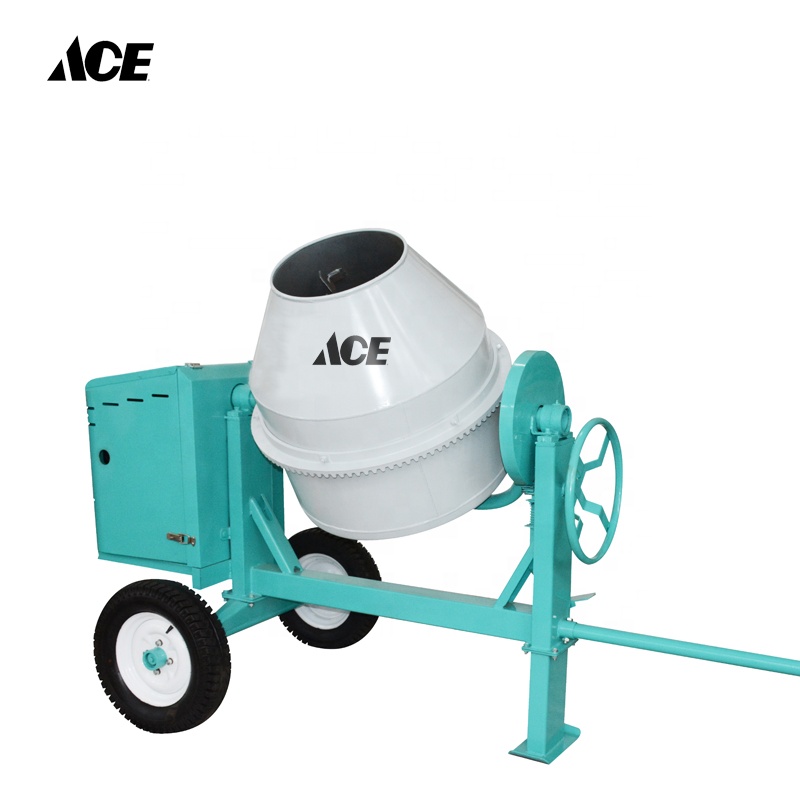 Four wheels diesel concrete drum mixer