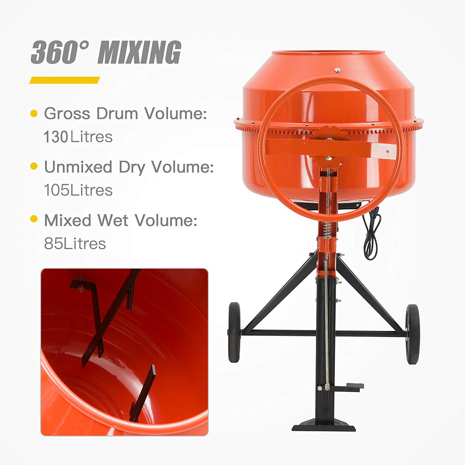 South Africa 600w Portable electric cement concrete mixer machine suppliers
