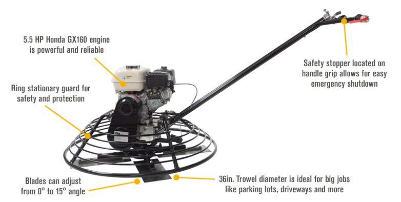High quality concrete helicopter power trowel machine   with CE