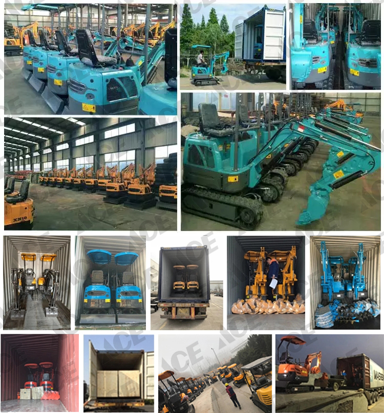 China factory earthmoving machine 1ton mini excavator trailer