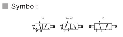 V3400 Series 3/2 Pneumatic Directional Control Valve China Factory ...