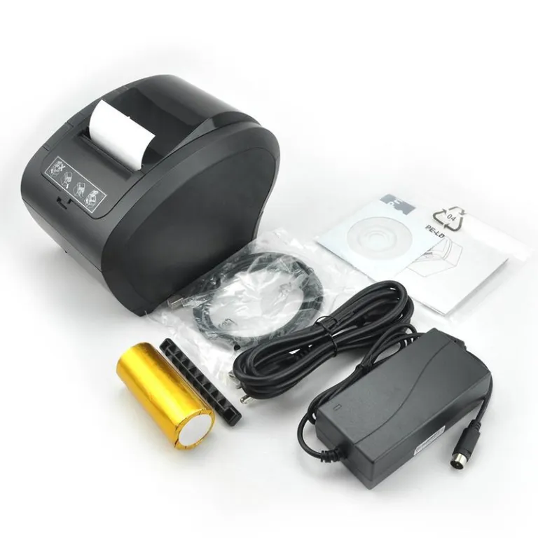 CARAVPOS - Interface USB noir et blanc portable Mini imprimante thermique  sans fil mobile Imprimante Pos