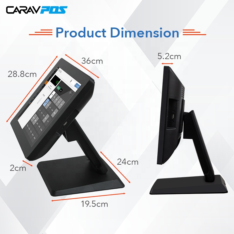 CARAVPOS - Cash Register For Retail With Restaurant 15 Inch Caisse ...