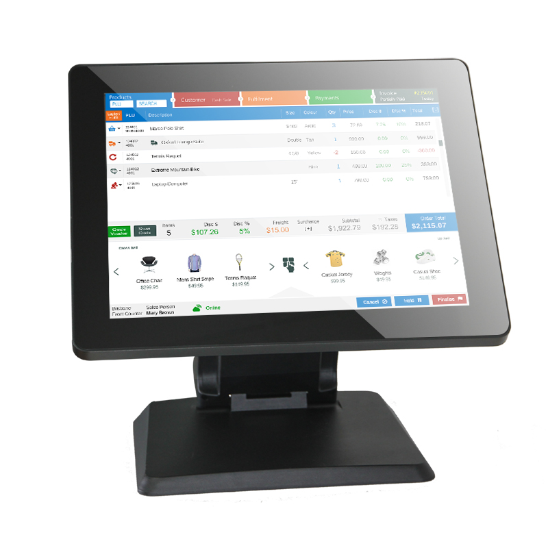 CARAVPOS - 15 inch Touch Screen POS System All in One POS Systems with Thermal Printer for Restaurant Supermarket POS Pos System
