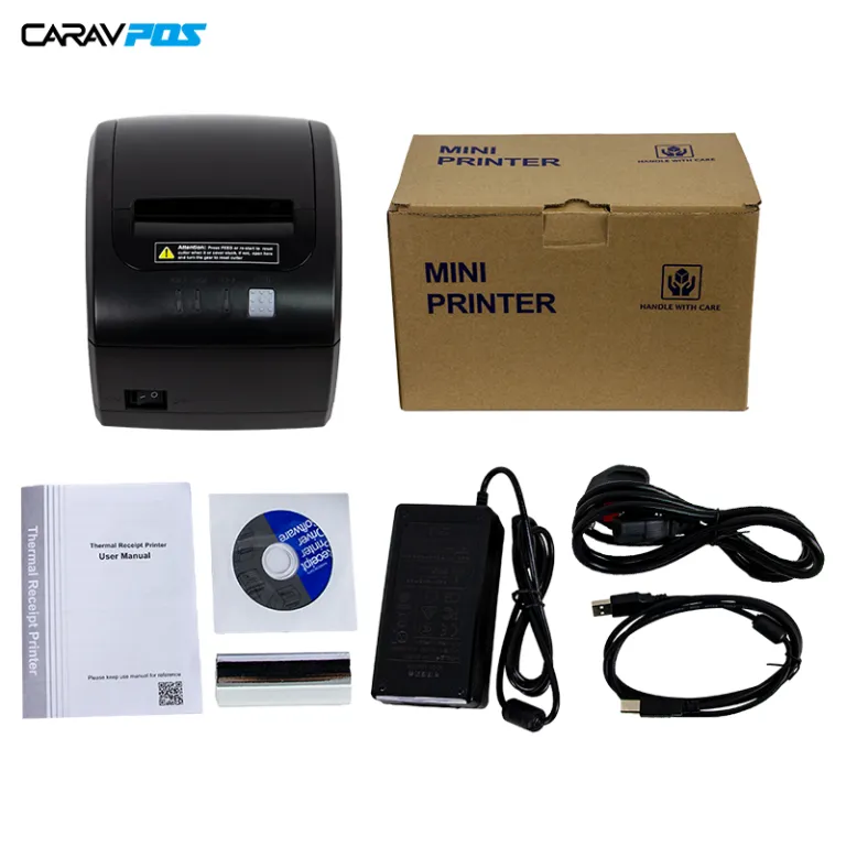 CARAVPOS - Etichetta 80Mm imprimante thermique Scontrino Mini Transfer  Stampanti portatili 4X6 300Dpi A4 Stampante termica Altro Stampante Pos