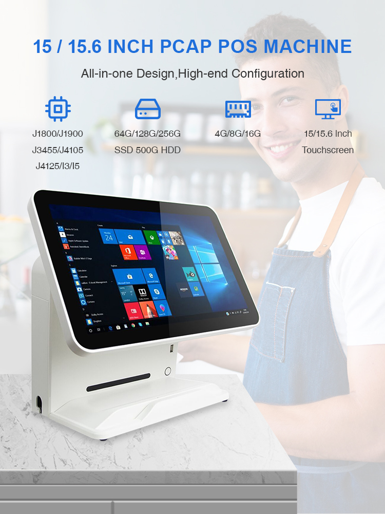 CARAVPOS - 15.6 Inch touch complete pos system registratore di cassa ...