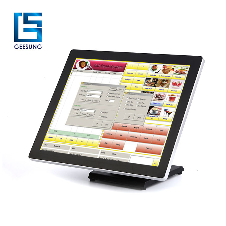 CARAVPOS - Monitor de tela sensível ao toque capacitivo de 19 polegadas Sistema Pos Caixa com MSR 2º Display para Posto de Gasolina Mais Terminal POS