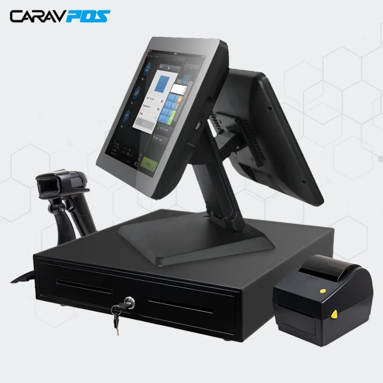 Caja registradora, 15.6 pulgadas, pantalla táctil Win 7 4G + 128 GB, caja  de cajón/teclado/impresora/plataforma de escaneo (A)