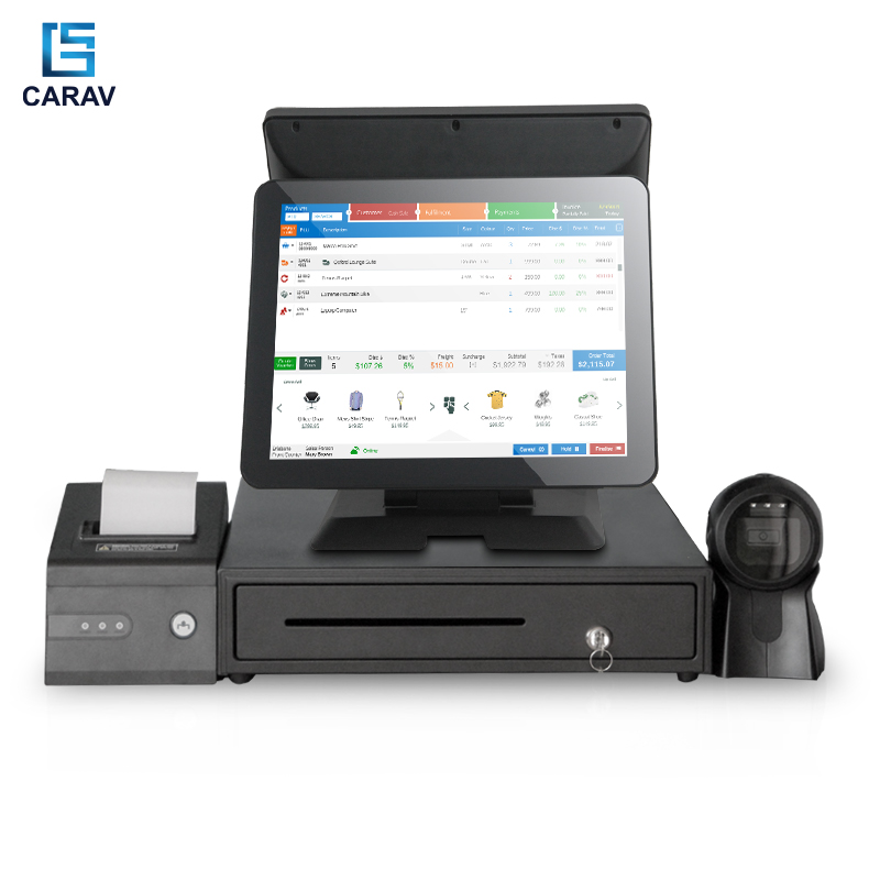 CARAVPOS RFID NFC pos system all in one touch cashier machine restaurant pos system Pos System