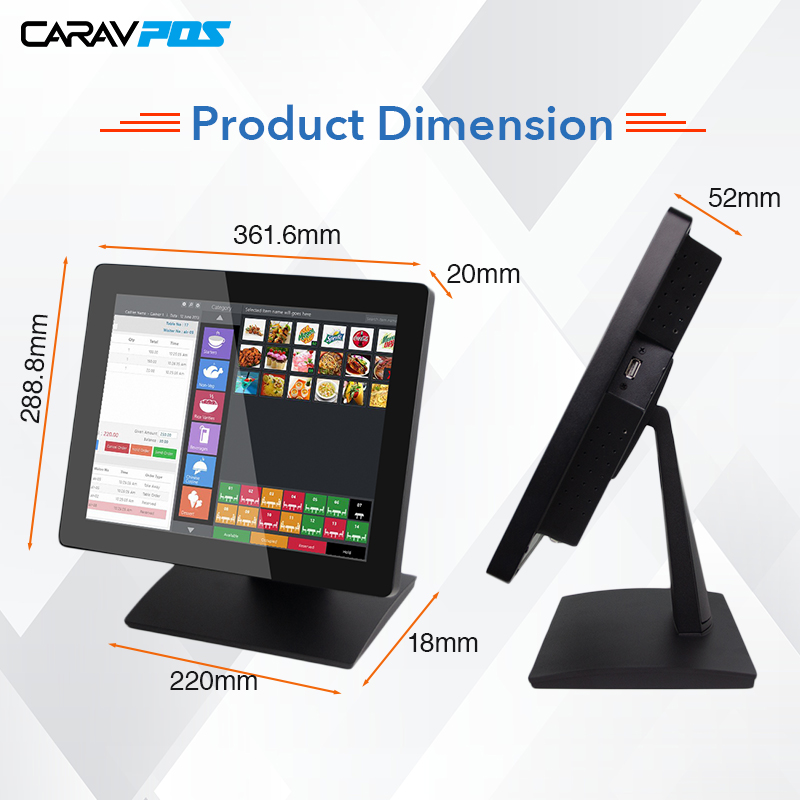 CARAVPOS - Restaurant Touch Screen Cash Register Machine Complete ...