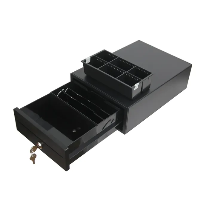 CARAVPOS - Mini tiroir-caisse format papier A4 noir/blanc Plus