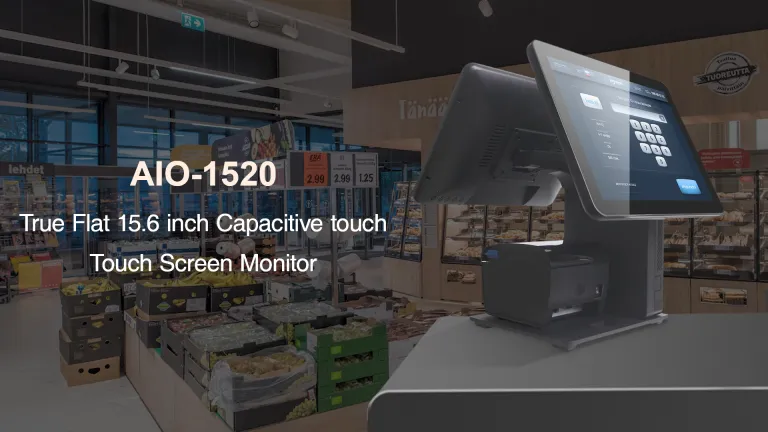 CARAVPOS - Moniteur à écran tactile LCD carré haute luminosité 15 pouces  TM1501