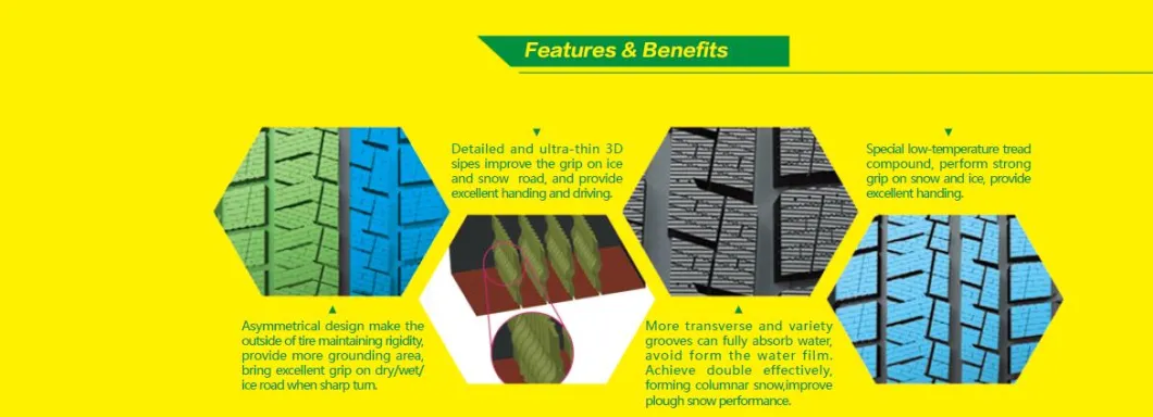New Car Tyre Winter205/55/16 Snow Tires, 195/65/15 Snow Tyre with Spike 245/40r18 Haida PCR Tyre