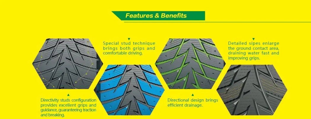 New Car Tyre Winter205/55/16 Snow Tires, 195/65/15 Snow Tyre with Spike 245/40r18 Haida PCR Tyre