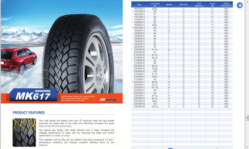 China Products Mileking/Haida Brand Winter Snow Tyre with High Grip